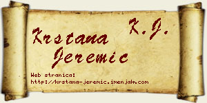Krstana Jeremić vizit kartica